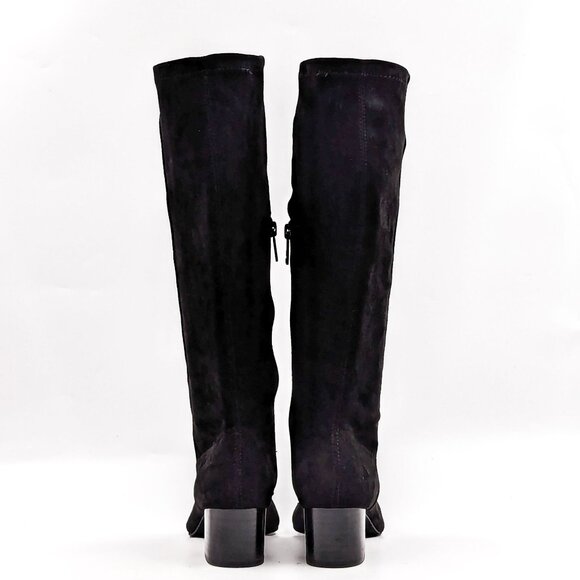 Jack Rogers Women Rayline Black Faux Suede Tall Zip Knee Boots size 6 - Picture 3 of 10